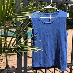 Blue Tank top. 100% linen